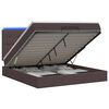 vidaXL &Kappa;&rho;&epsilon;&beta;ά&tau;&iota; Ottoman &mu;&epsilon; &Sigma;&tau;&rho;ώ&mu;&alpha; &kappa;&alpha;&iota; LED &Sigma;&kappa;&omicron;ύ&rho;&omicron; &Kappa;&alpha;&phi;έ 140 x 200 cm