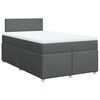 vidaXL Κρεβάτι Boxspring με Στρώμα Σκούρο Γκρι 120x190 εκ Υφασμάτινο