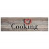 vidaXL Χαλί Κουζίνας Πλενόμενο Επιγρ. Cooking Γκρι 45x150 εκ. Βελούδο