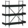 vidaXL Βιβλιοθήκη 3 Επιπέδων Μαύρη 100x33x108,5 εκ. Επεξεργ. Ξύλο