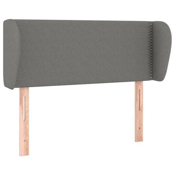 vidaXL Κεφαλάρι με Πτερύγια Σκούρο Γκρι 83x23x78/88 εκ. Υφασμάτινο