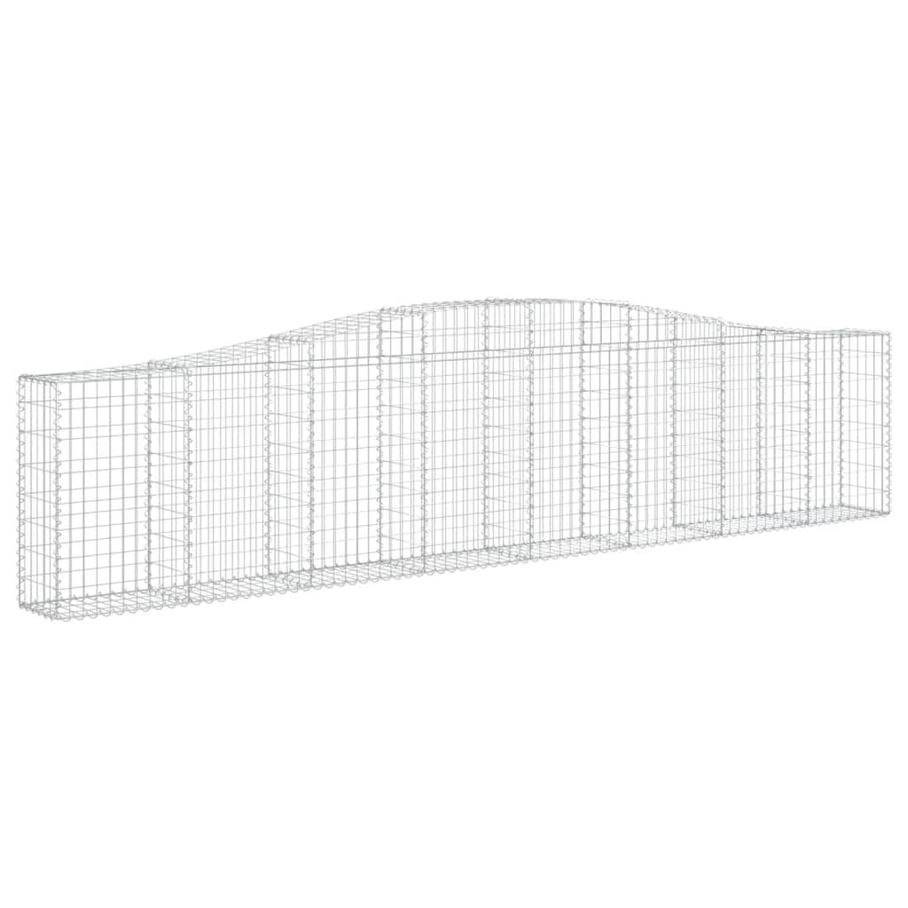vidaXL Συρματοκιβώτια Τοξωτά 7 τεμ. 400x30x80/100 εκ. Γαλβαν. Ατσάλι