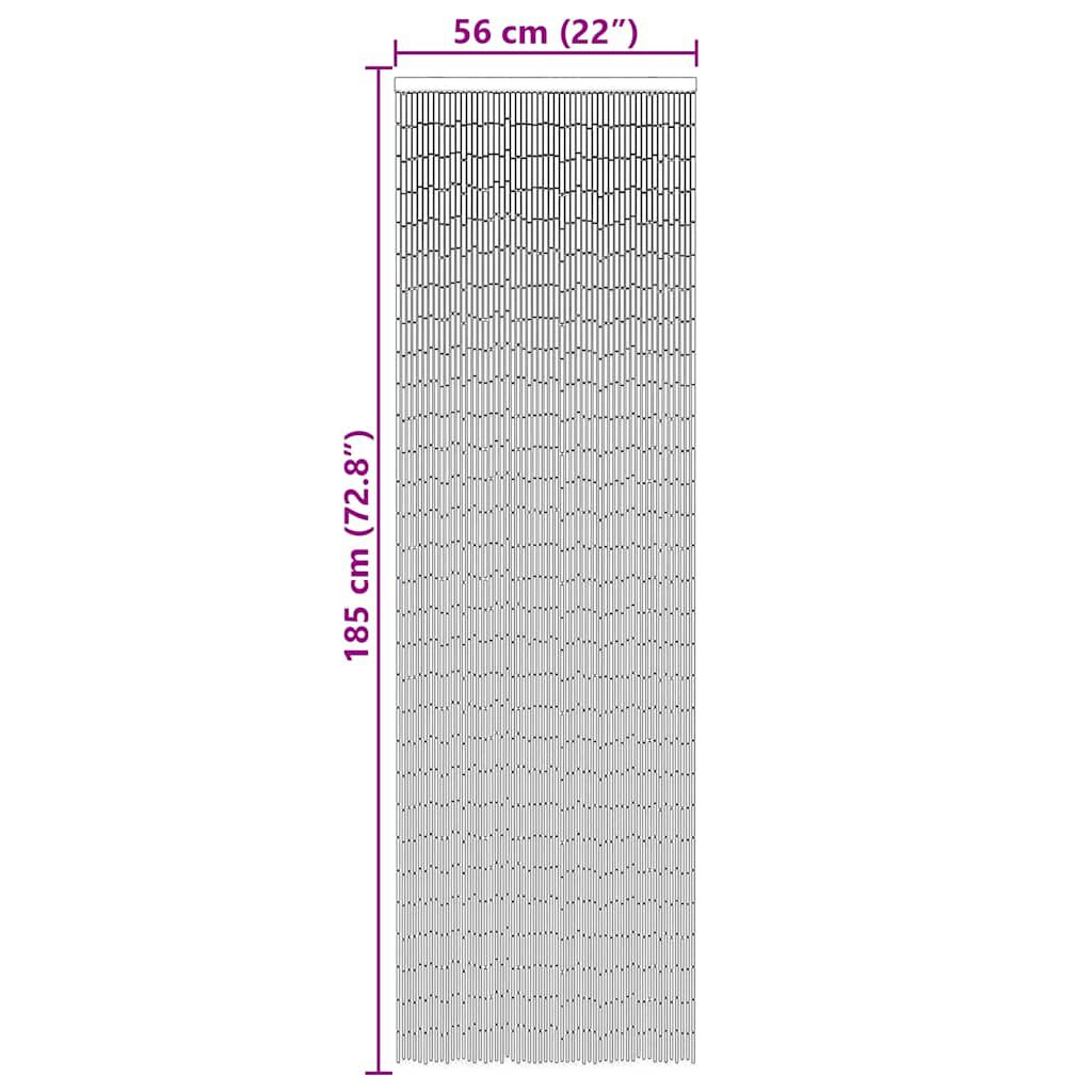 vidaXL Έντομο κουρτίνα πόρτας Σκούρο γκρι 56x185 cm Μπαμπού
