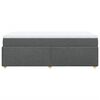 vidaXL Κρεβάτι Boxspring με Στρώμα Σκούρο Γκρι 90x190 εκ. Υφασμάτινο