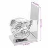 vidaXL Βιβλιοστάτες 2 pcs Ασημί 8 x 12 x 16.5 εκ. Αλουμίνιο