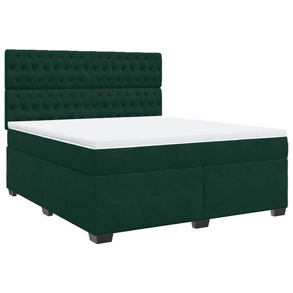 vidaXL &Kappa;&rho;&epsilon;&beta;ά&tau;&iota; Boxspring &mu;&epsilon; &Sigma;&tau;&rho;ώ&mu;&alpha; &Sigma;&kappa;&omicron;ύ&rho;&omicron; &Pi;&rho;ά&sigma;&iota;&nu;&omicron; 180x200&epsilon;&kappa;. &Beta;&epsilon;&lambda;&omicron;ύ&delta;&iota;&nu;&omicron;