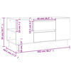 vidaXL Τραπεζάκι Σαλονιού Μαύρο 102x44,5x50 εκ. από Επεξεργασμένο Ξύλο