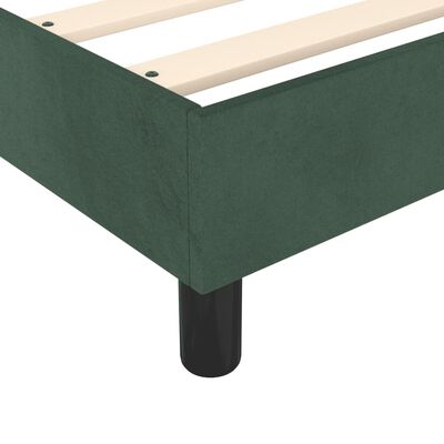 vidaXL Πλαίσιο Κρεβατιού Boxspring Σκούρο Πράσινο 140x200 εκ Βελούδινο