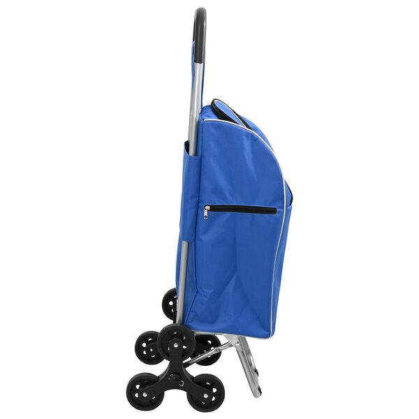 vidaXL Καρότσι Αγορών Μπλε 39.5 x 36 x 92.5 εκ Ύφασμα Oxford