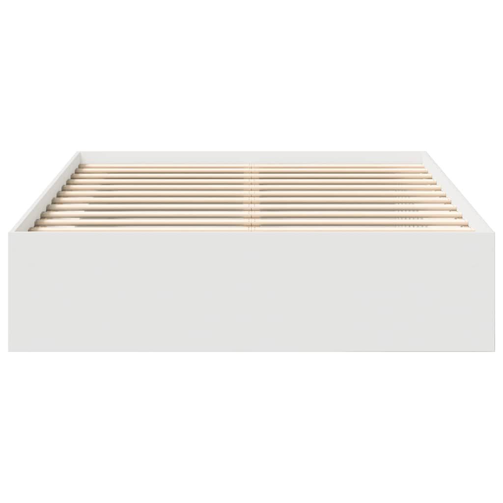 vidaXL Πλαίσιο Κρεβατιού Λευκό 135x190 εκ. Double