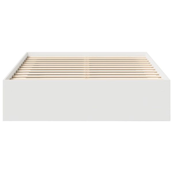 vidaXL Πλαίσιο Κρεβατιού Λευκό 135x190 εκ. Double