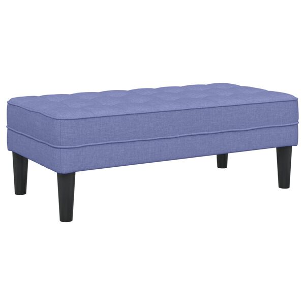 vidaXL παγκάκι Μπλε τζιν 113 x 57 x 39 εκ. ύφασμα