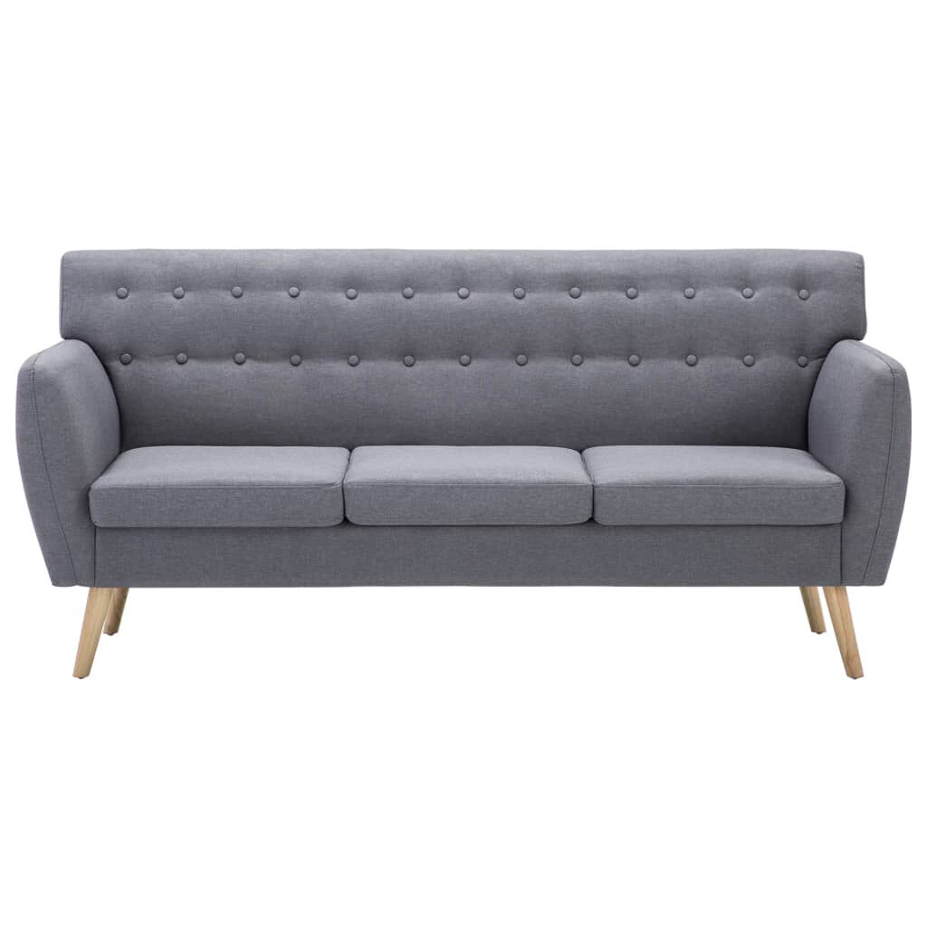 vidaXL Καναπές Τριθέσιος Αν. Γκρι 172x70x82 εκ. Υφασμάτινη Ταπετσαρία