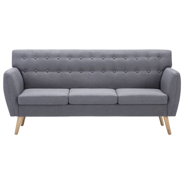 vidaXL Καναπές Τριθέσιος Αν. Γκρι 172x70x82 εκ. Υφασμάτινη Ταπετσαρία