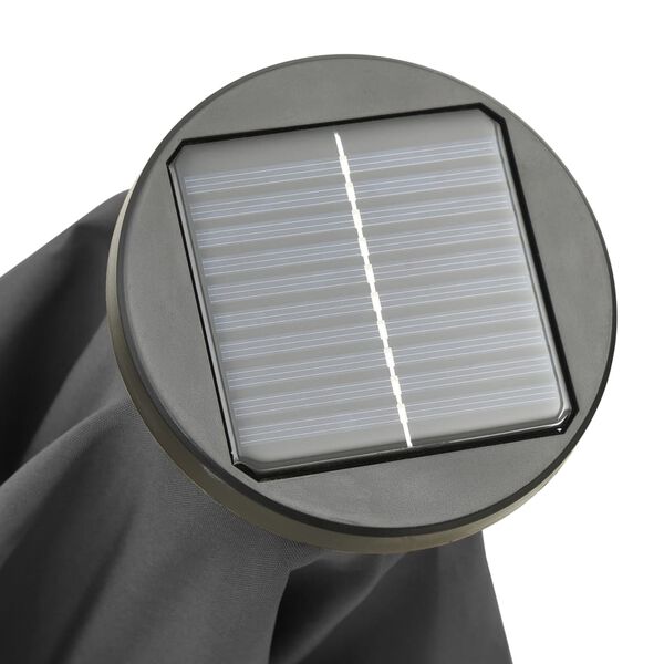 vidaXL Ομπρέλα Κήπου με LED Ανθρακί 200 x 211 εκ. Αλουμινίου