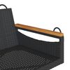 vidaXL Παγκάκι Κούνια Μαύρο 109 x 62 x 40 εκ. από Συνθετικό Ρατάν