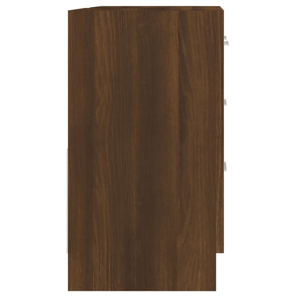 vidaXL Ντουλάπι Νιπτήρα Καφέ δρυς 63 x 30 x 54 εκ. Επεξεργ. Ξύλο