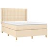 vidaXL &Kappa;&rho;&epsilon;&beta;ά&tau;&iota; Boxspring &mu;&epsilon; &Sigma;&tau;&rho;ώ&mu;&alpha; &Kappa;&rho;&epsilon;&mu; 140x190 &epsilon;&kappa;. &Upsilon;&phi;&alpha;&sigma;&mu;ά&tau;&iota;&nu;&omicron;