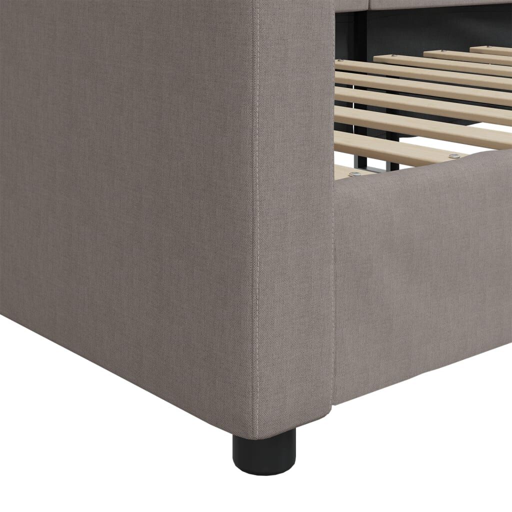 vidaXL Καναπές Κρεβάτι Taupe 80 x 200 εκ. Υφασμάτινος