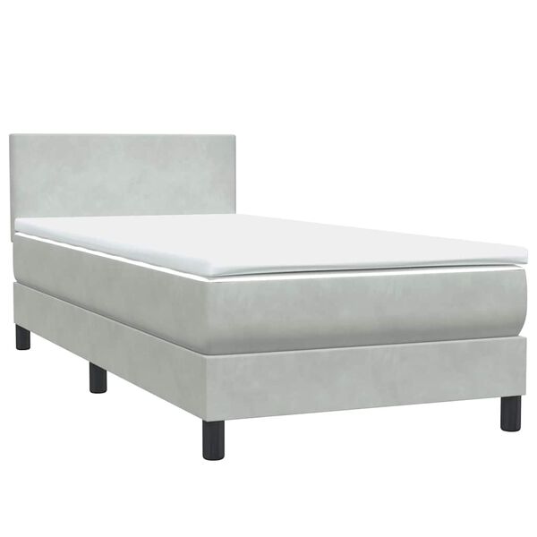 vidaXL Box Spring &kappa;&rho;&epsilon;&beta;ά&tau;&iota; &mu;&epsilon; &sigma;&tau;&rho;ώ&mu;&alpha; &alpha;&nu;&omicron;&iota;&chi;&tau;ό &gamma;&kappa;&rho;&iota; 80x220 cm &Beta;&epsilon;&lambda;&omicron;ύ&delta;&iota;&nu;&omicron;