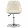 vidaXL Καρέκλες Τραπεζαρίας Περιστρεφόμενες 2 τεμ. Κρεμ Βελούδινες