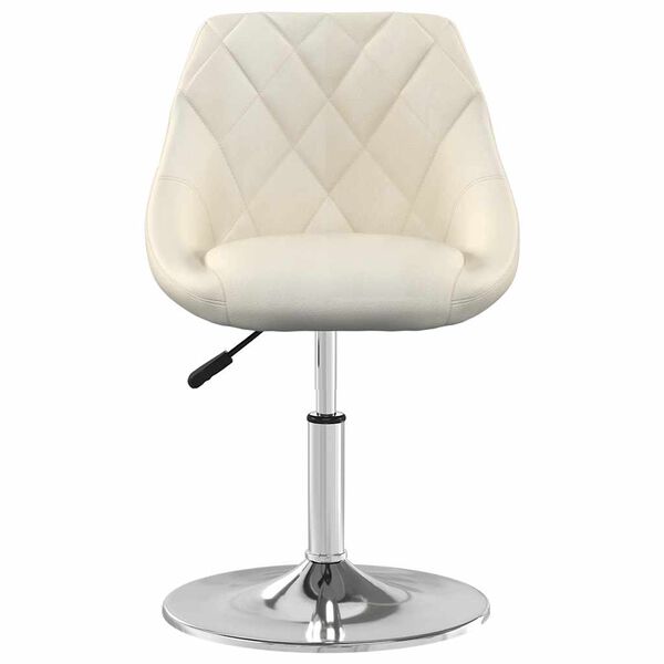 vidaXL Καρέκλες Τραπεζαρίας Περιστρεφόμενες 2 τεμ. Κρεμ Βελούδινες