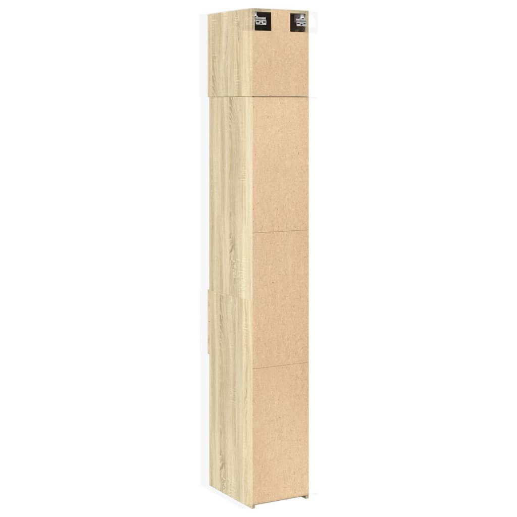 vidaXL Ντουλάπι Αποθήκευσης Στενό Δρυς 40x42,5x225 εκ. Επεξεργ. Ξύλο