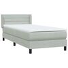vidaXL Box Spring κρεβάτι με στρώμα ανοιχτό γκρι 100x220 εκ. Βελούδινο