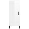 vidaXL Ντουλάπι Γυαλιστερό Λευκό 34,5x34x90 εκ. Επεξεργασμένο Ξύλο