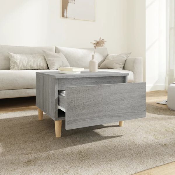 vidaXL Τραπέζι Βοηθητικό Γκρι Sonoma 50x46x35 εκ. Επεξεργασμένο Ξύλο