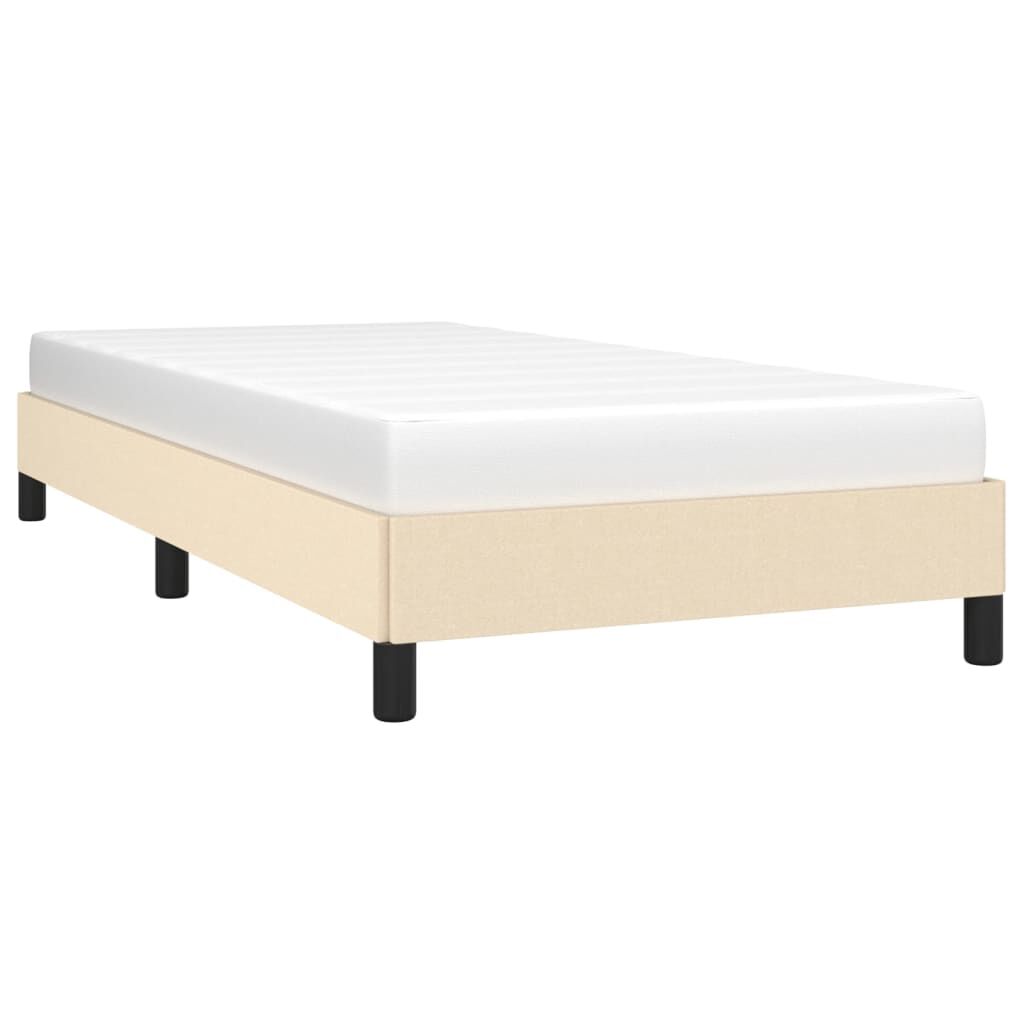 vidaXL Πλαίσιο κρεβατιού χωρίς στρώμα Κρέμα 80x200 cm Ύφασμα