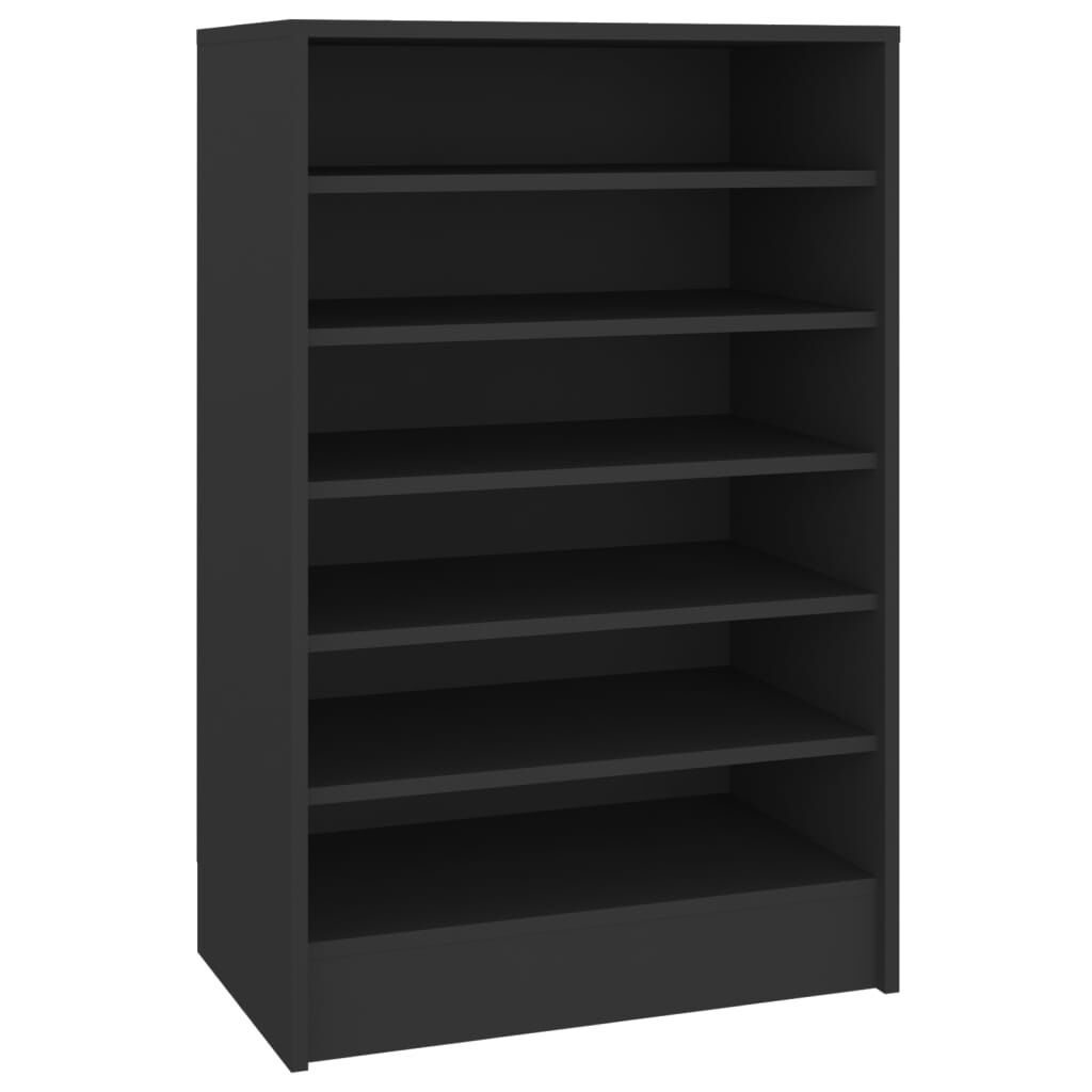 vidaXL Παπουτσοθήκη Μαύρη 60 x 35 x 92 εκ. από Επεξ. Ξύλο