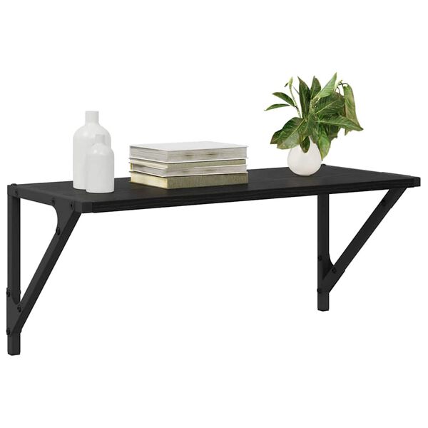 vidaXL &Rho;ά&phi;&iota;&alpha; &Tau;&omicron;ί&chi;&omicron;&upsilon; &mu;&epsilon; &rho;ά&phi;&iota; 2 pcs &Mu;&alpha;ύ&rho;&eta; &Omicron;&xi;&upsilon;ά 60 x 25 x 25,5 cm