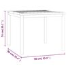 vidaXL Τραπεζαρία Κήπου 90 x 90 x 74 εκ. από Μασίφ Ξύλο Ακακίας