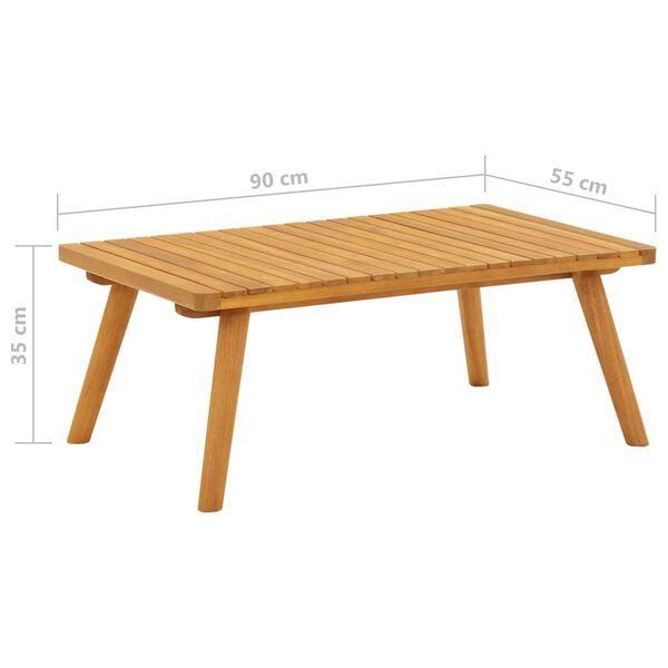 vidaXL Τραπεζάκι Σαλονιού Κήπου 90 x 55 x 35 εκ. Μασίφ Ξύλο Ακακίας