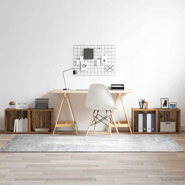 vidaXL Ντουλάπι TV 4 pcs Καφέ 37 x 35 x 37 εκ Επεξεργασμένο ξύλο