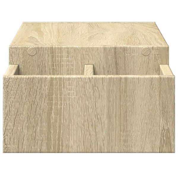 vidaXL Βάση Οθόνης με Αποθ. Sonoma Δρυς 70x27x15 εκ Επεξεργασμένο Ξύλο