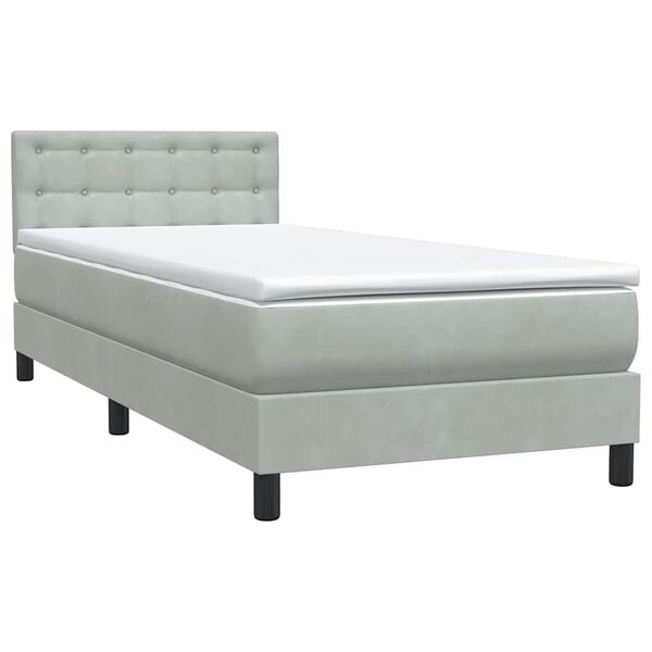 vidaXL &Kappa;&rho;&epsilon;&beta;ά&tau;&iota; Boxspring &mu;&epsilon; &Sigma;&tau;&rho;ώ&mu;&alpha; &Alpha;&nu;&omicron;&iota;&chi;&tau;ό &Gamma;&kappa;&rho;&iota; 100x210 &epsilon;&kappa;. &Beta;&epsilon;&lambda;&omicron;ύ&delta;&iota;&nu;&omicron;