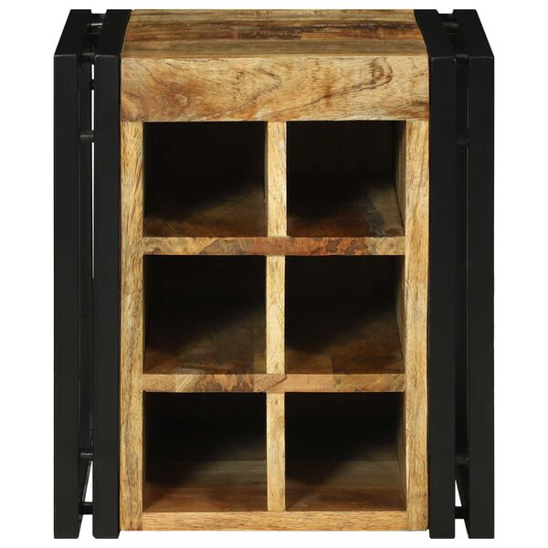 vidaXL Ράφι Κρασιού Καφέ 34.5 x 35 x 39 εκ. Μασίφ ξύλο μάνγκο