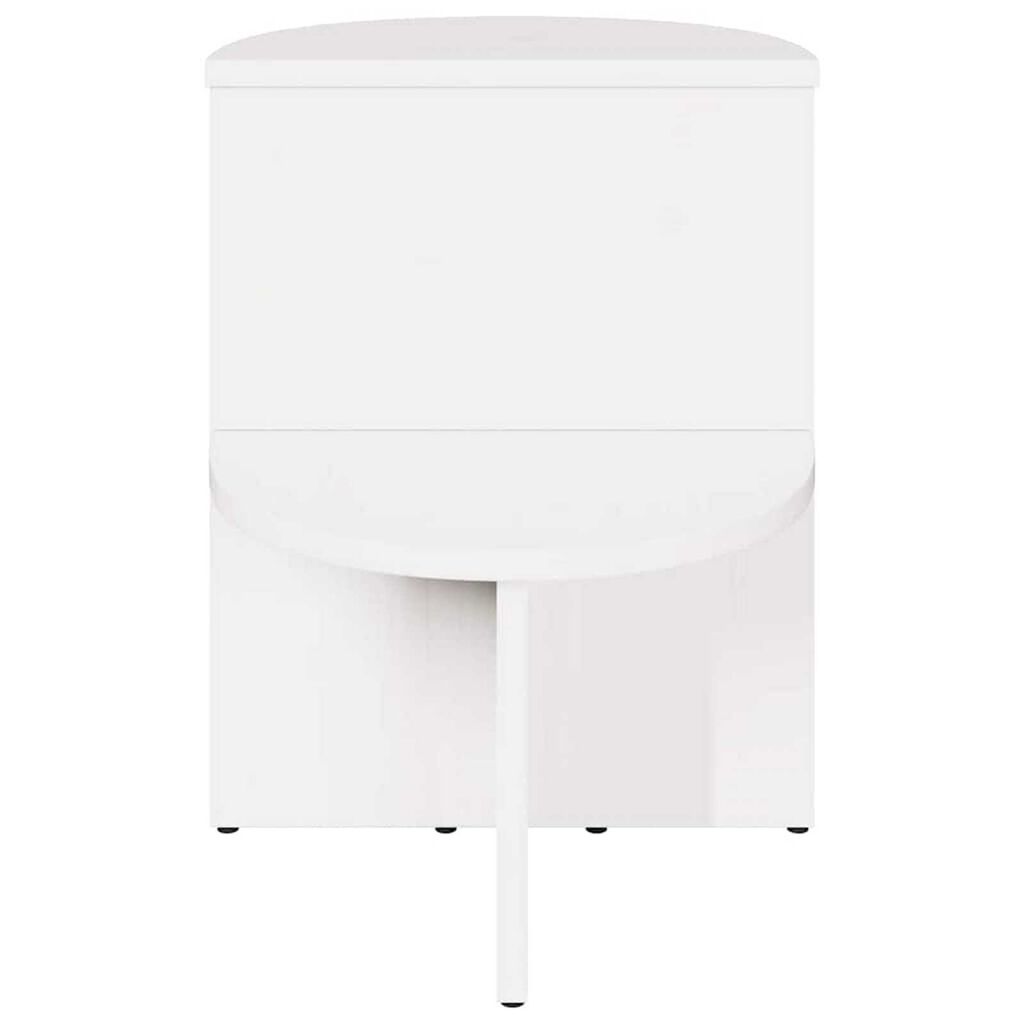vidaXL Τραπεζάκι Πλευράς Λευκό 50 x 40 x 50 εκ Μασίφ ξύλο πεύκου