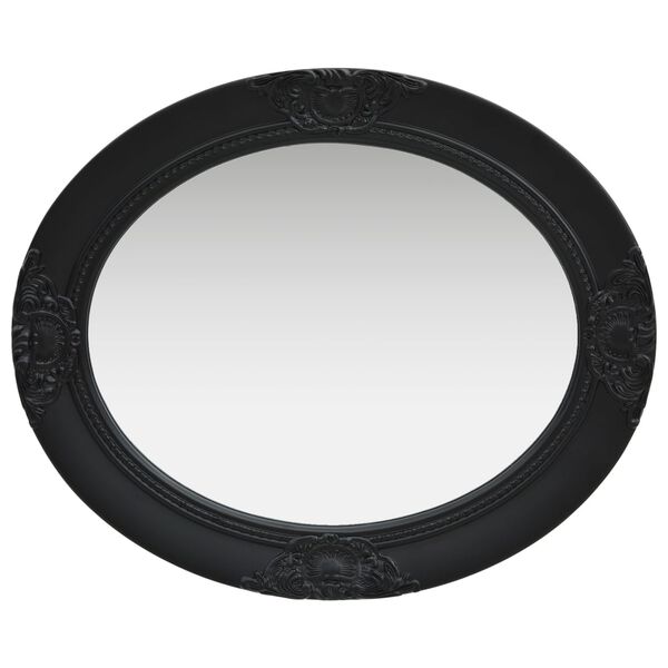 vidaXL Καθρέφτης Τοίχου με Μπαρόκ Στιλ Μαύρος 50 x 60 εκ.