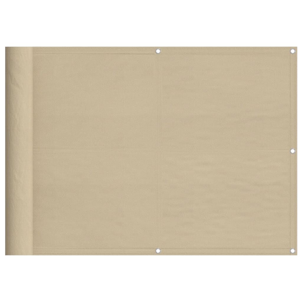 vidaXL Διαχωριστικό Βεράντας Μπεζ 75x1000εκ 100% Πολ. Ύφασμα Oxford