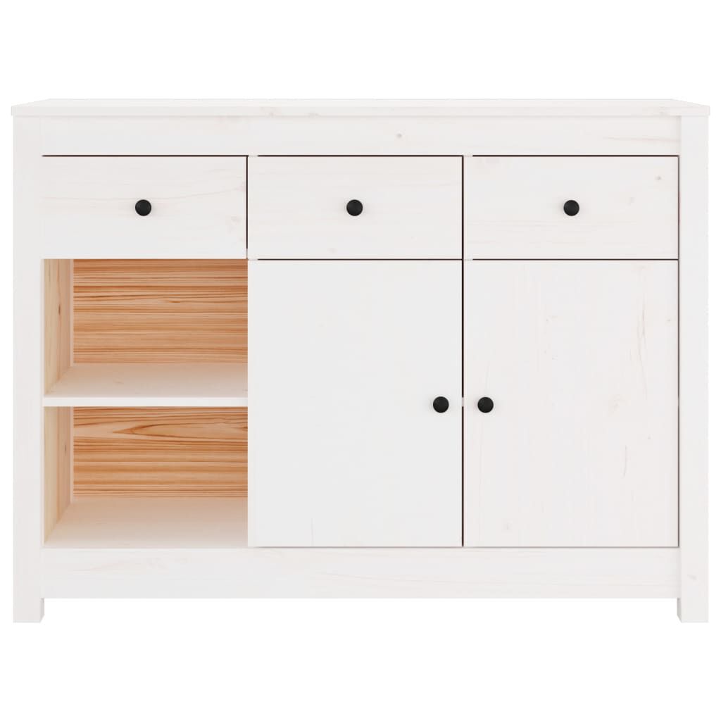 vidaXL Συρταριέρα Λευκή 100x35x74 εκ. από Μασίφ Ξύλο Πεύκου