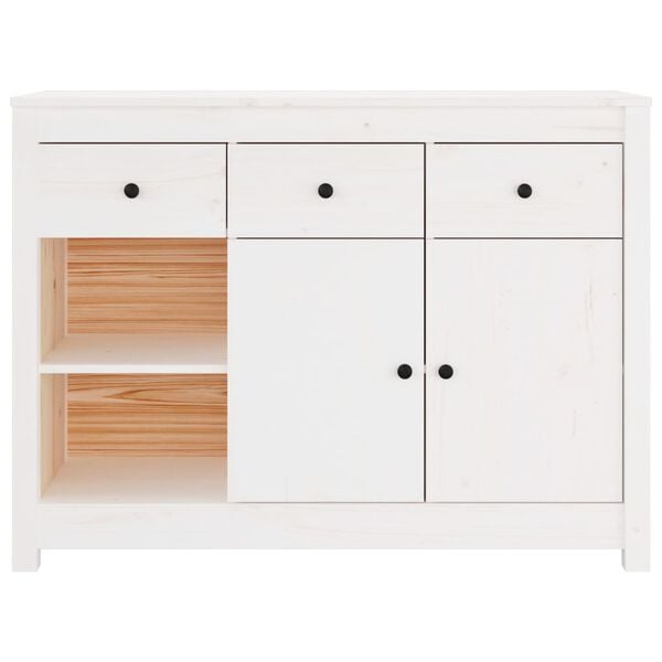 vidaXL Συρταριέρα Λευκή 100x35x74 εκ. από Μασίφ Ξύλο Πεύκου