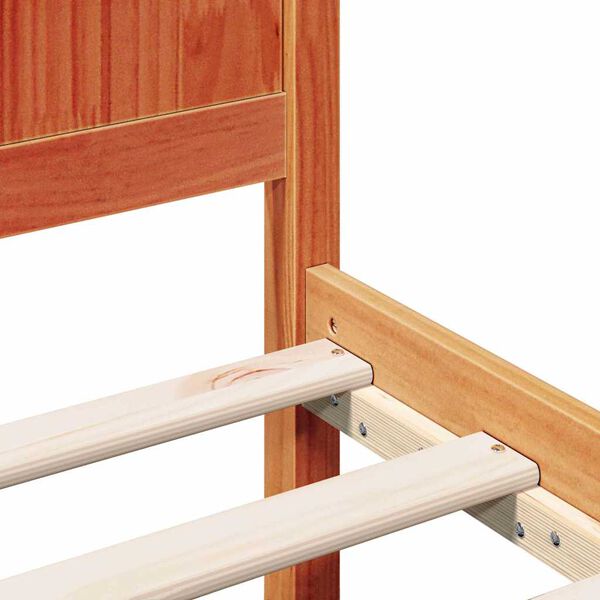 vidaXL Σκελετός Κρεβατιού Καφέ 140 x 200 cm Μασίφ ξύλο πεύκου