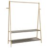 vidaXL Κρεμάστρα Ρούχων με Ράφια 132x45,5x150,5 εκ. Μπαμπού