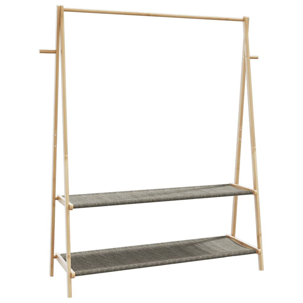 vidaXL Κρεμάστρα Ρούχων με Ράφια 132x45,5x150,5 εκ. Μπαμπού