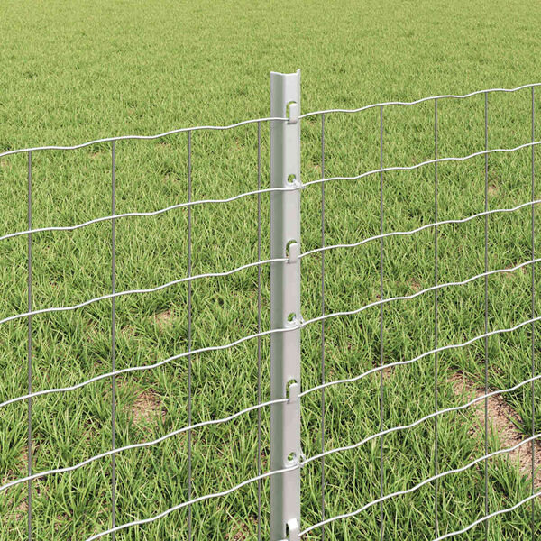 vidaXL Πό posts φράχτη 44 pcs Ασημί 80 cm Ατσάλι