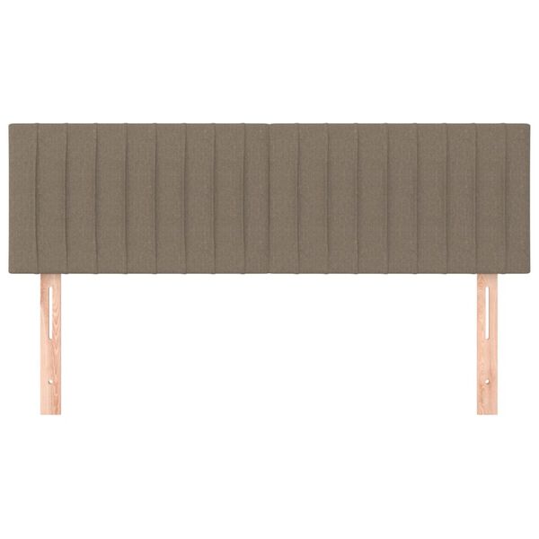 vidaXL Κεφαλάρια Κρεβατιού 2 τεμ. Taupe 72x5x78/88 εκ. Υφασμάτινα