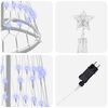 vidaXL LED Χριστουγεννιάτικο Δέντρο Μπλε 51 x 51 x 190 εκ Μέταλλο